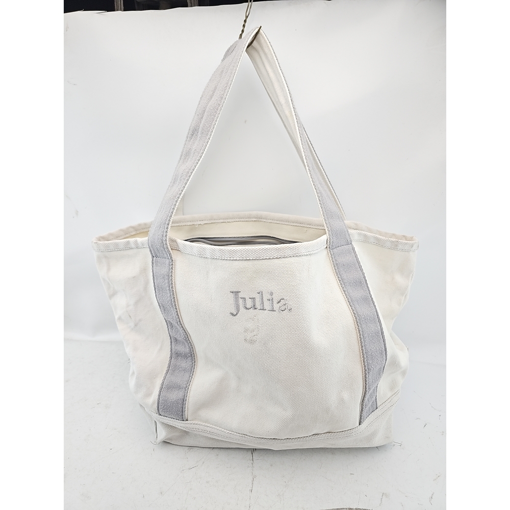 Personalized 'Julia' Embroidered Canvas Tote Bag